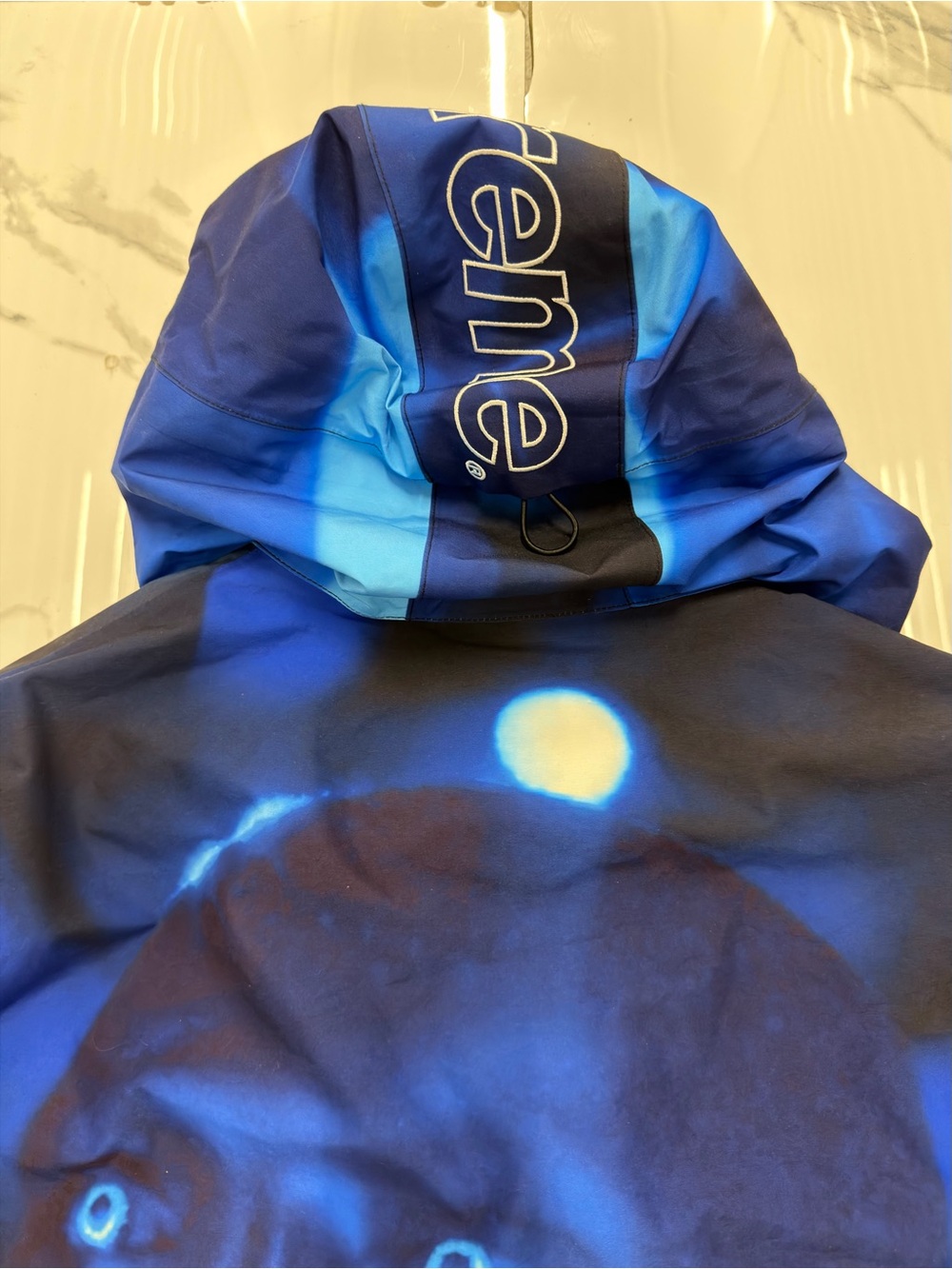Belly Nas Dmx Supreme Goretex Blue Hooded Raincoat - Picture 4 of 7